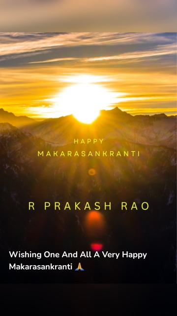 Wishing One And All A Very Happy Makarasankranti 🙏